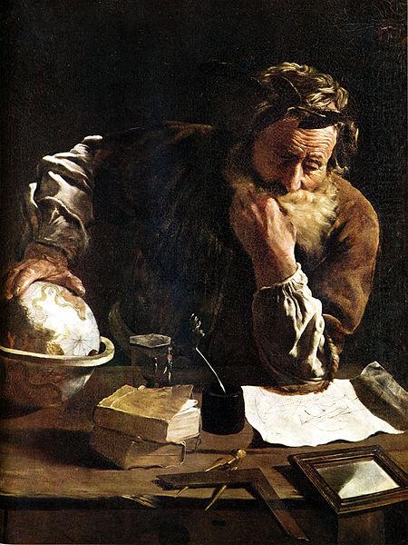 Domenico Fetti Archimedes Thoughtful oil painting picture